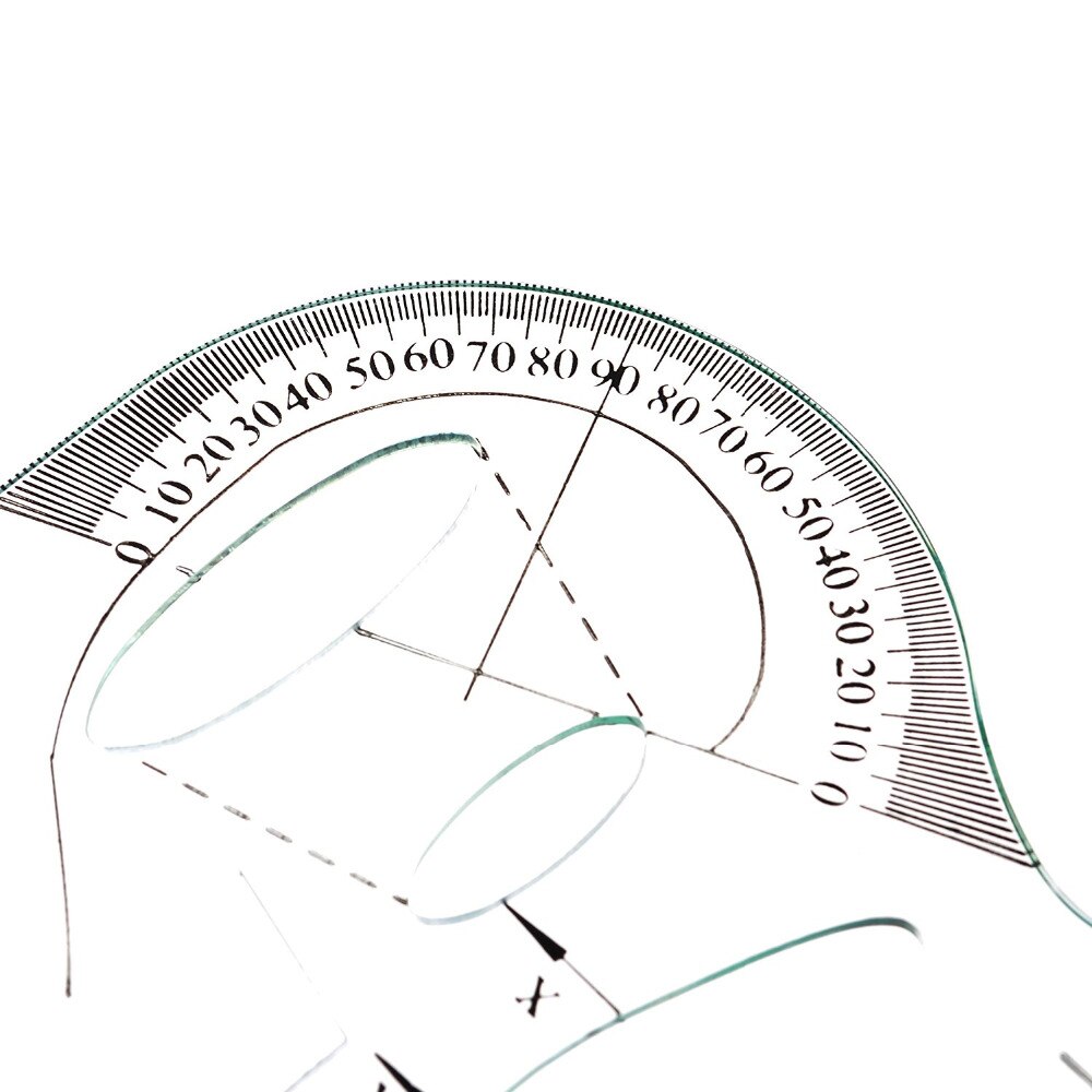 Plastic Math Drawing Protractor Template Ruler for Students