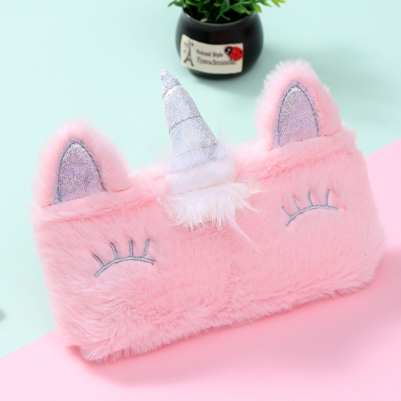 Cartuchera arcoíris Rosa niña unicornio, bolsa de almacenamiento de papelería, papelería Escolar, artículos escolares