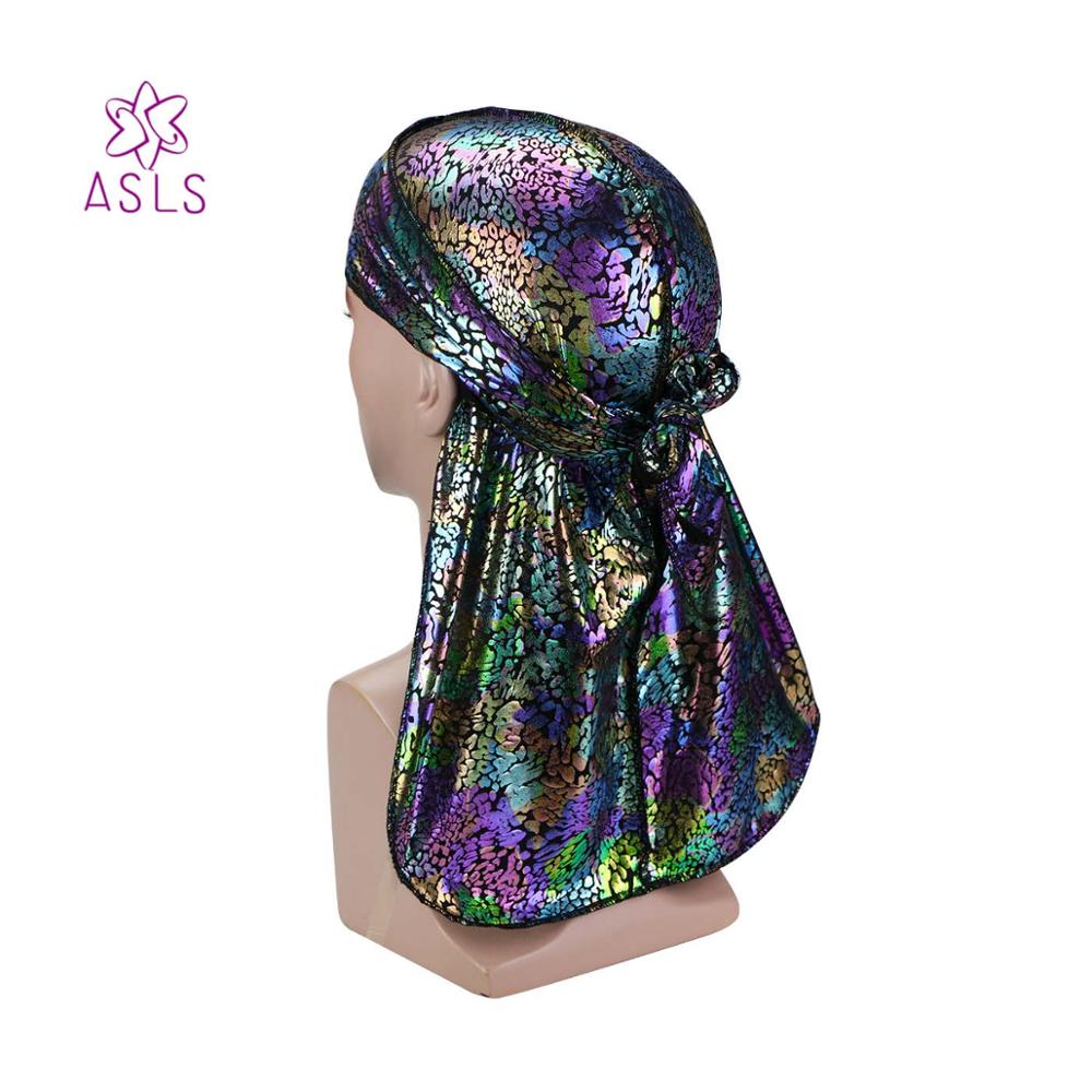python pattern baotou hat pirate hat Durag Waves Extra Long Tail for Men Biker Headwear Headband Bandana Hair Accessories