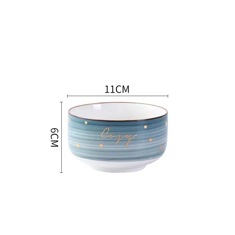 Nordic Kurze Welle Topf Große fisch Teller Runde Keramik Geschirr Pizza Platte Kochgeschirr Porzellan Sushi Geschirr: 4.5inch bowl blue
