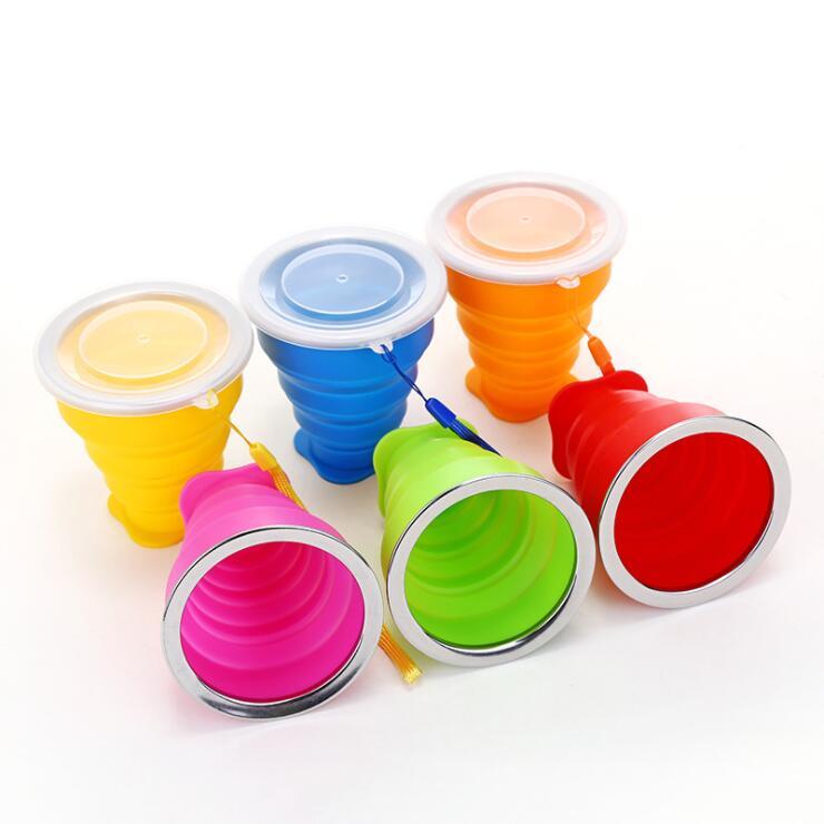 Pieghevole Tazze 170ML Food Grade Silicone di Viaggio Tazza di Acqua A Scomparsa Portatile All'aperto Tazze di Caffè Tazza di Acqua All'aperto