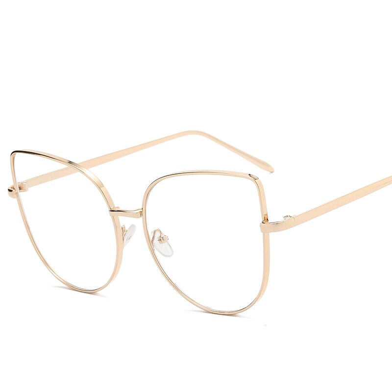Metalen Frame Clear Lens Cat Eye Vorm Gothic Vintgae Sexy Bril voor Vrouwen Cater Retro Zonnebril Grappige Bril: 2