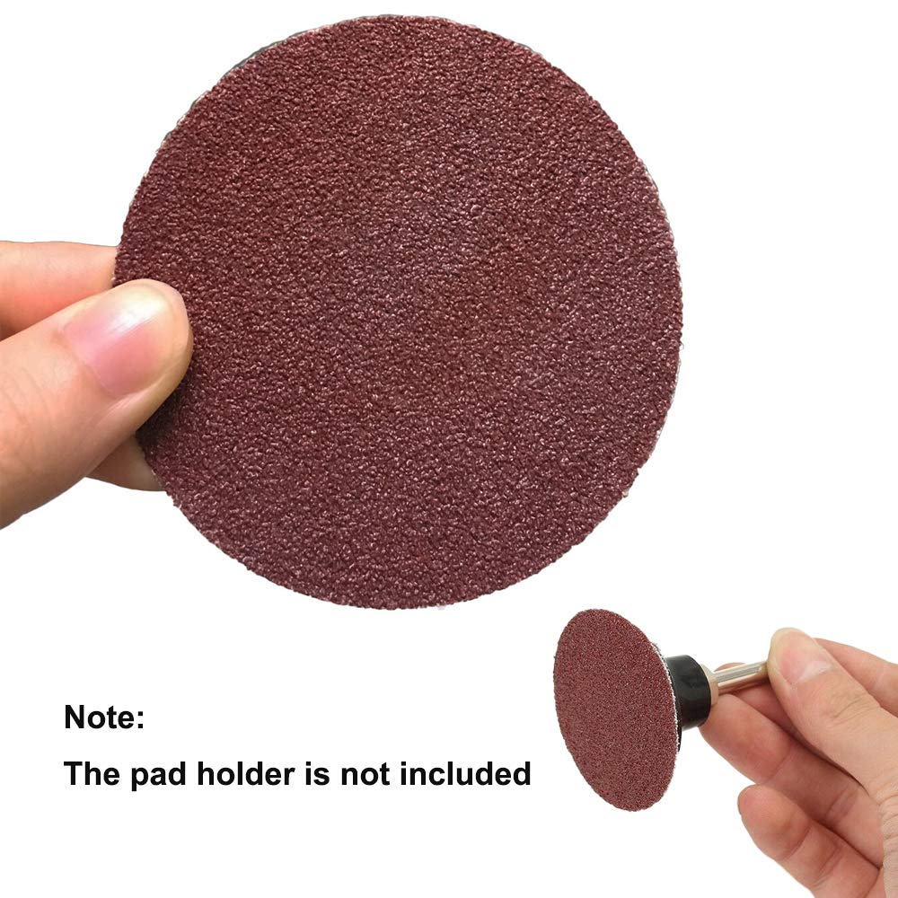 30PCS 2 Inch(50mm) Roll Lock R-Type Quick Change Discs Red Grain Sanding Disc Metal Surface Conditioning Die Grinder Accessories