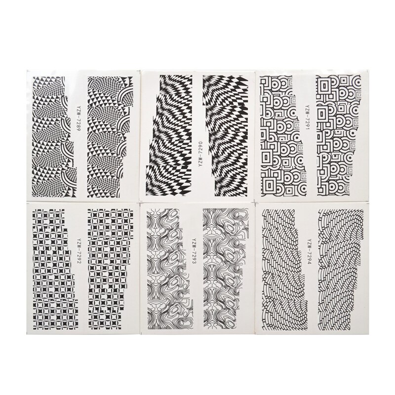 Yzwle 50 vellen diy stickers nagels kunst water transfer print stickers accessoires voor manicure salon