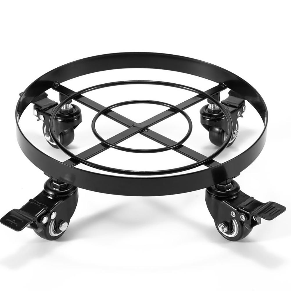 Movable Round Flower Plant Pot Tray with Universal Wheels Mover Trolley Plate Stand Holder Garden Decor #20: 27x10cm