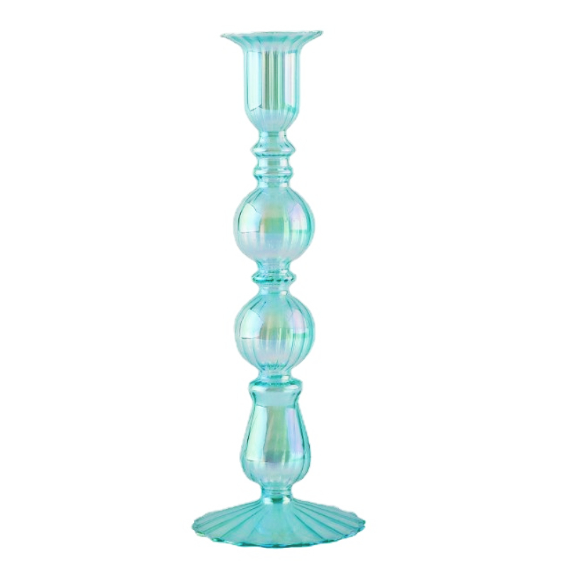 Floriddle Retro Candlesticks Taper Candle Holders Tall Candlesticks Decoration Party Glass Vase Home Decor Wedding Decoration: Orange