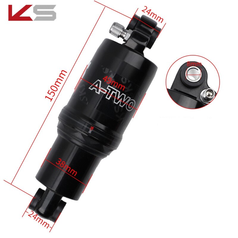 KS Soft Tail Frame Shock Absorber MTB Mountain Bike A-TWO Rear Shocks Air Pressure Damper 150mm Bicycle Parts