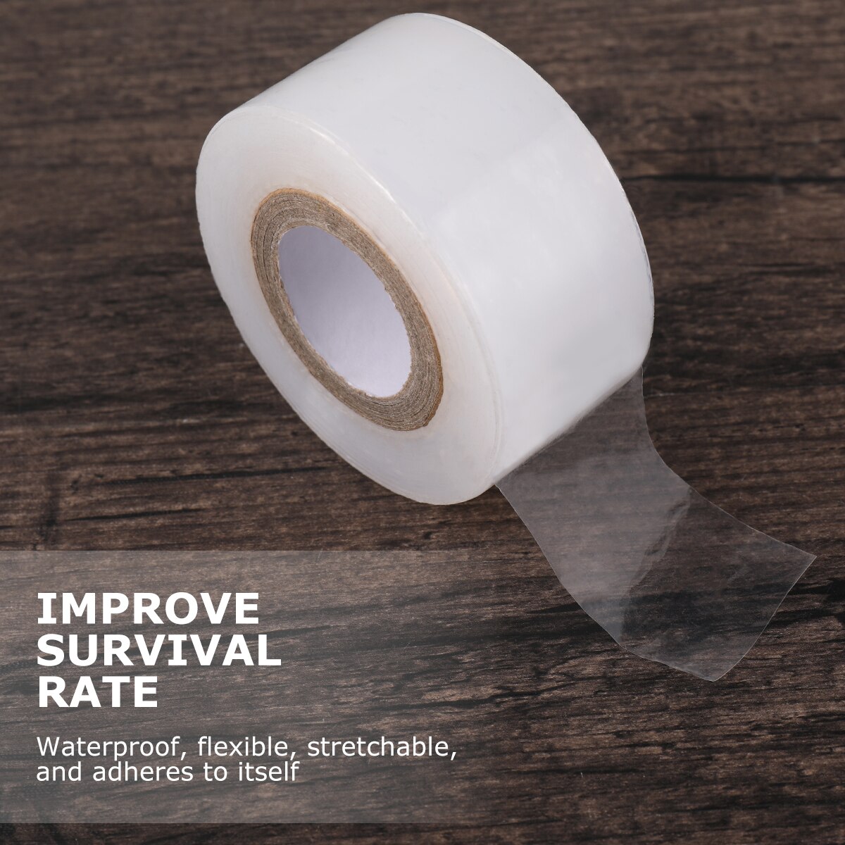 1pc PE Grafting Tape Stretchable Moistureproof Clear Floristry Film for Pecans Walnuts Citrus Avocado Fruits Tree (30mmx100m)