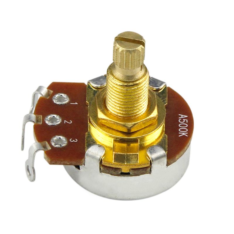 Brass Shaft ELectric Guitar Bass Volume Tone Control Pots Potentiometer A500K