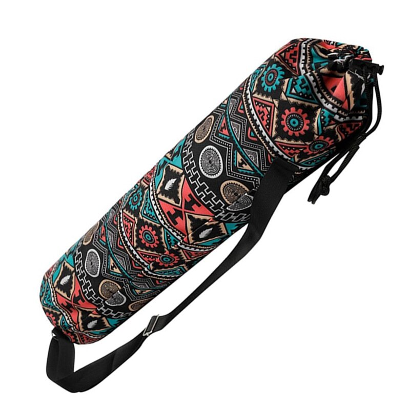 home indoor Yoga Mat Storage Bag Printed Zipper Drawstring Bags Carrier Organization Tool With Straps