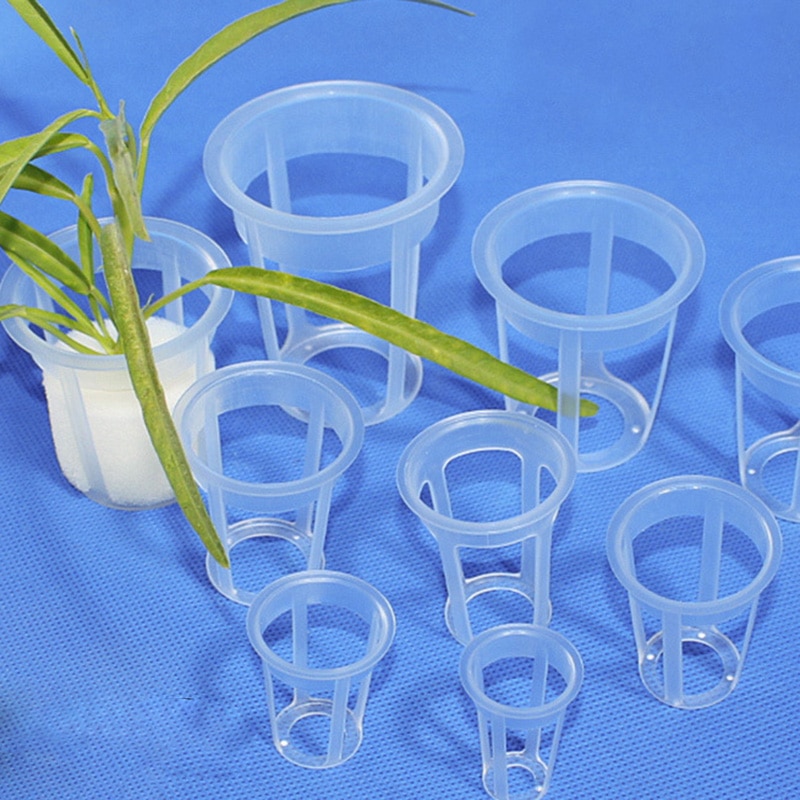 100 st trädgård plastnät koppar slitsade nät nät koppar plantering korg kopp set bred läpp hink korg för hydroponics usj 99