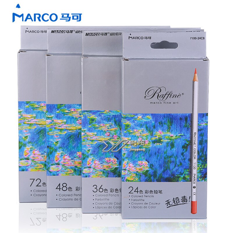 Marco 24/36/48/72Colors Raffine Soft Non-toxic Color Pencil lapis de cor Oil Colored Pencils for School Supplies