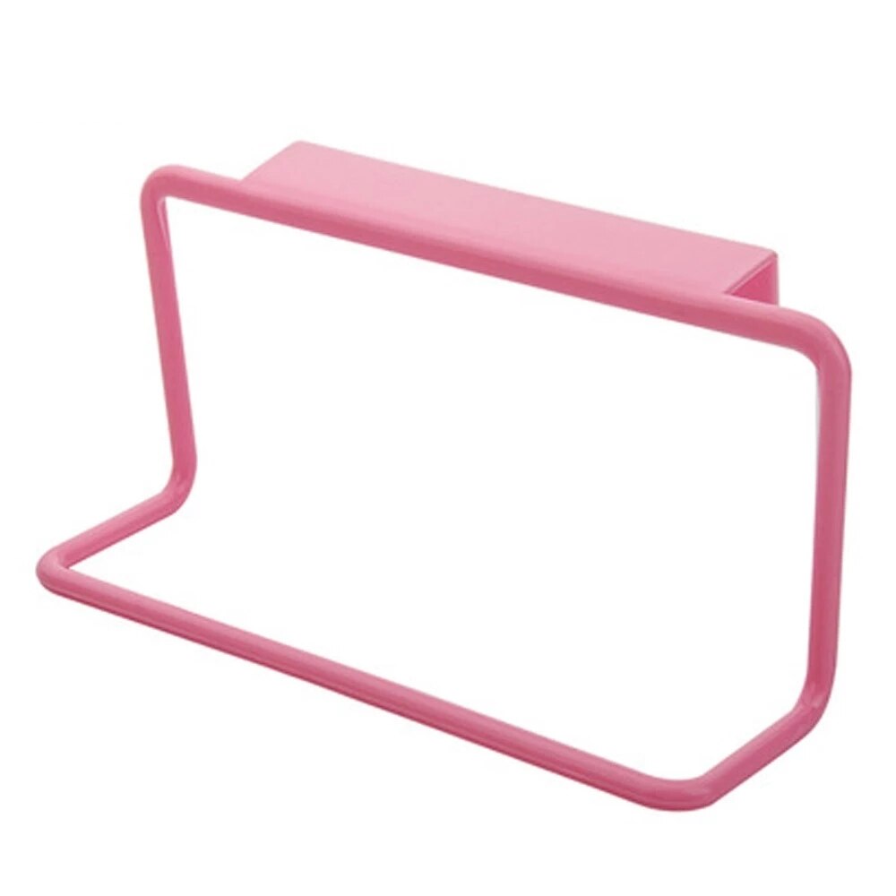 Porte-serviettes support suspendu, organisateur de rangement pour porte arrière, salle de bains, cuisine, armoire, placard, porte-éponge: Rose