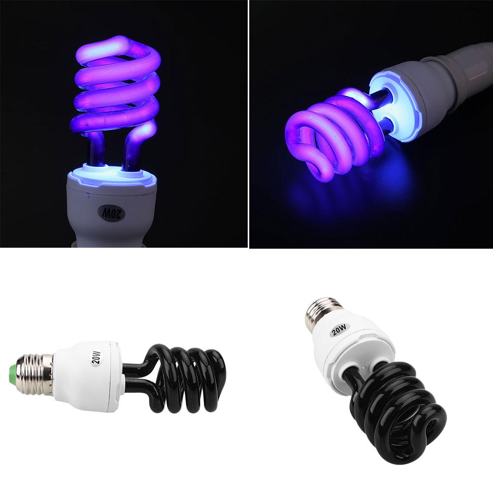 Lampe fluorescerende 20w e27 lille skrue ultraviolet 220v lavenergilamper lys uv sterilisere pære blacklight