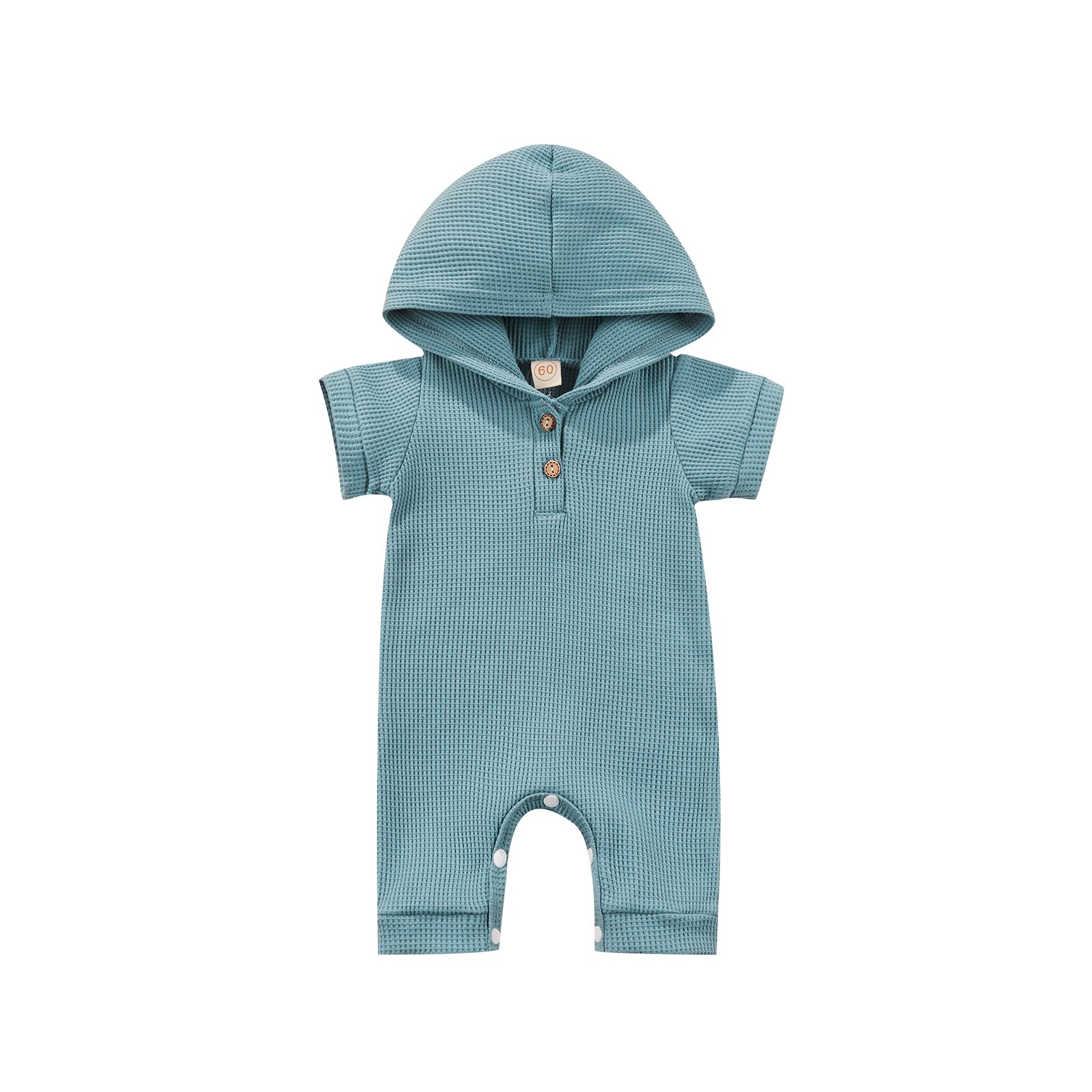 Baby 0-24m neugeborenen-Baby-Overall, kurzärmelig, mit kapuze, sommerkleidung für kleinkinder, jungen, kostümich  d01: Blau / 12-18m