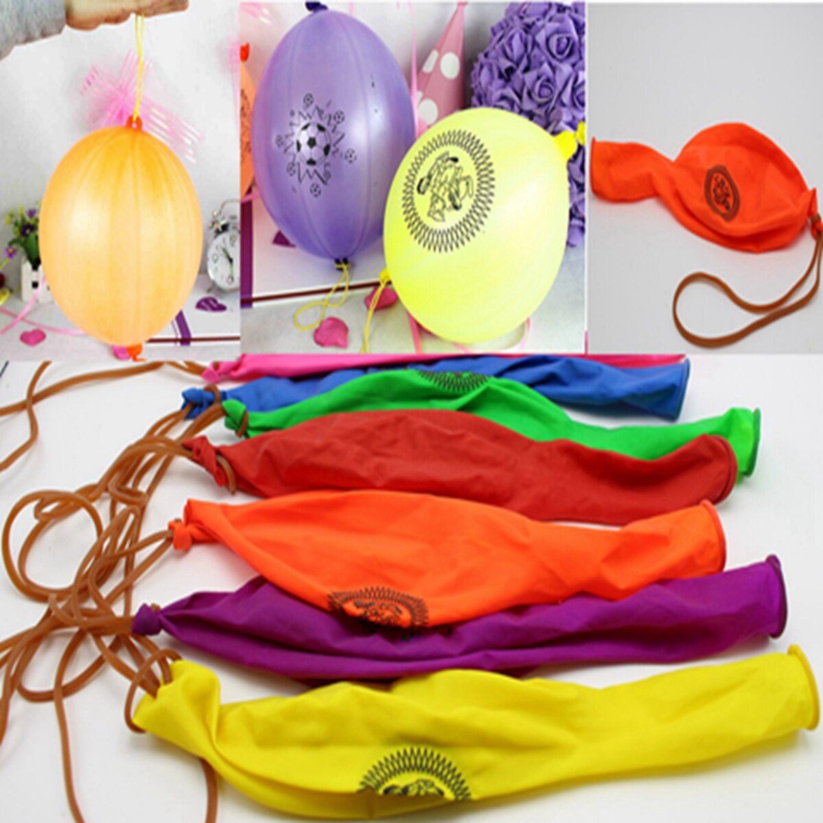 12 Stuks Gemengde Kleur Latex Ballonnen Punch Ballen Ballonnen Verjaardagsfeestje Gunsten