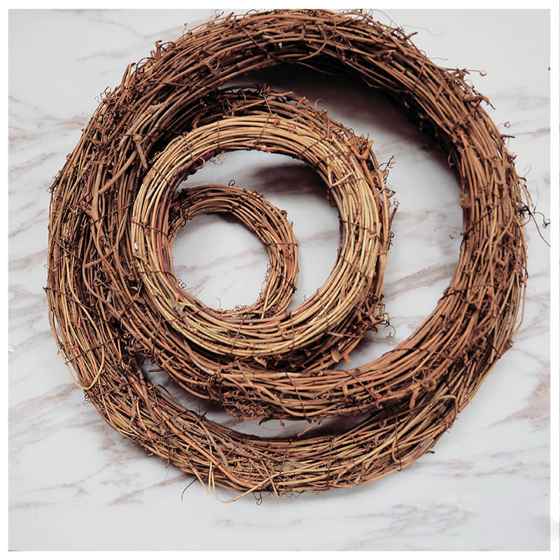 1pc Weihnachten Dekoration 10-30cm Weihnachten Party Hochzeit Kränze Dekoration Girlande Material Rattan Kranz Bauernhaus