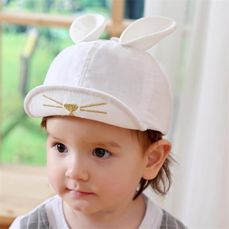 Chapeau de bébé garçon avec oreilles mignonnes, casquette de baseball en coton pour bébé, chapeaux de soleil d'été pour bébé, casquettes pour enfants