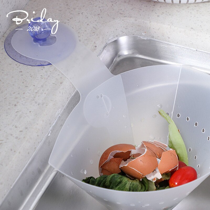 Filet filtrant repliable avec ventouse, 1 pièce, pour cuisine, résidus de soupe, entonnoir de vidange, filtre anti-blocage des ordures de piscine, nouveauté