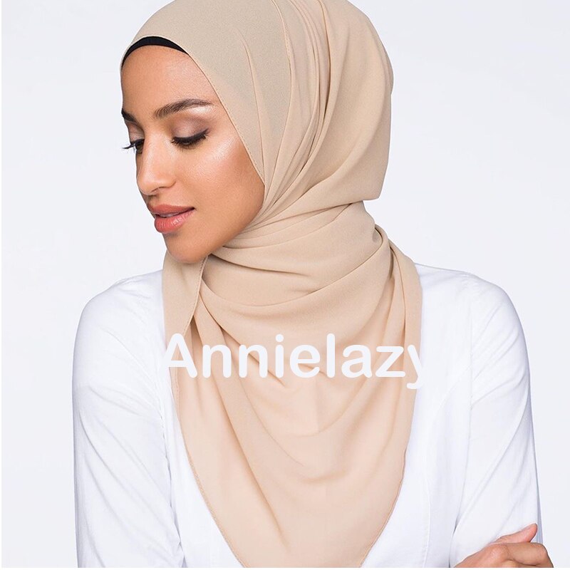 10 pièces/lot femmes en mousseline de soie écharpe plaine bulle en mousseline de soie Hijab châles enveloppes tête écharpe Femme bandeau musulman Hijabs foulards Bandanas