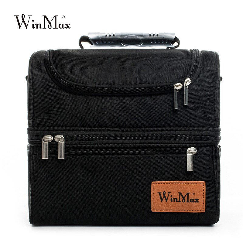 Lonchera térmica Winmax con aislamiento de aluminio, bolsa de nailon impermeable para Picnic, fruta, bolso grande, bolsa de nevera familiar: XWI3-006