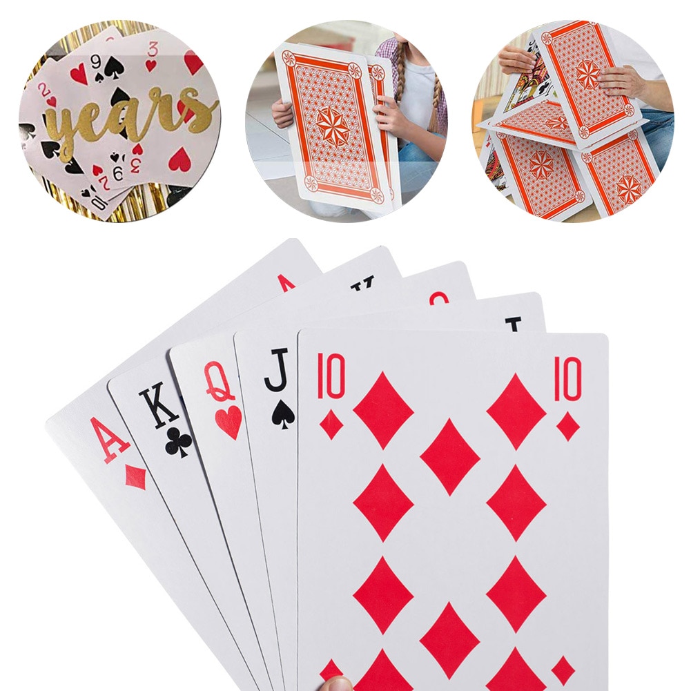 3 størrelse 2/4/9 gange super store kæmpe jumbo spillekort fuld dæk kæmpe standard print nyhed poker indeks spillekort sjove spil