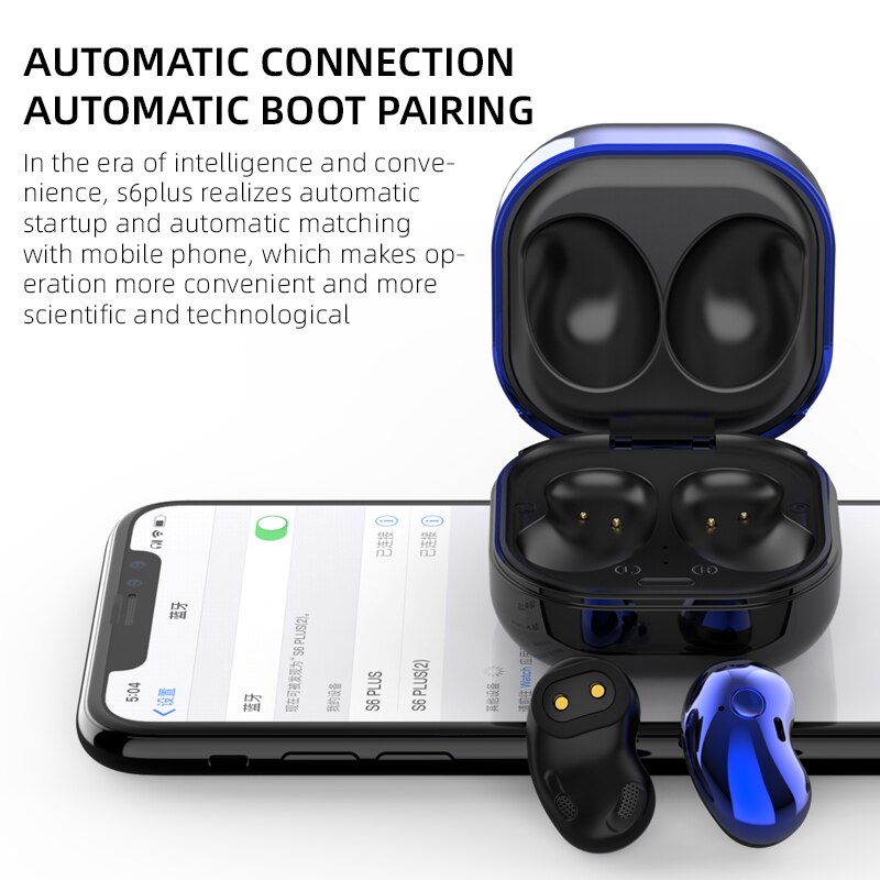 S6 Plus Tws Headsets Noise Cancelling Earbuds Wireless Bluetooth Earphone Sports In Ear buds For Samsung Galaxy All Smart Phones