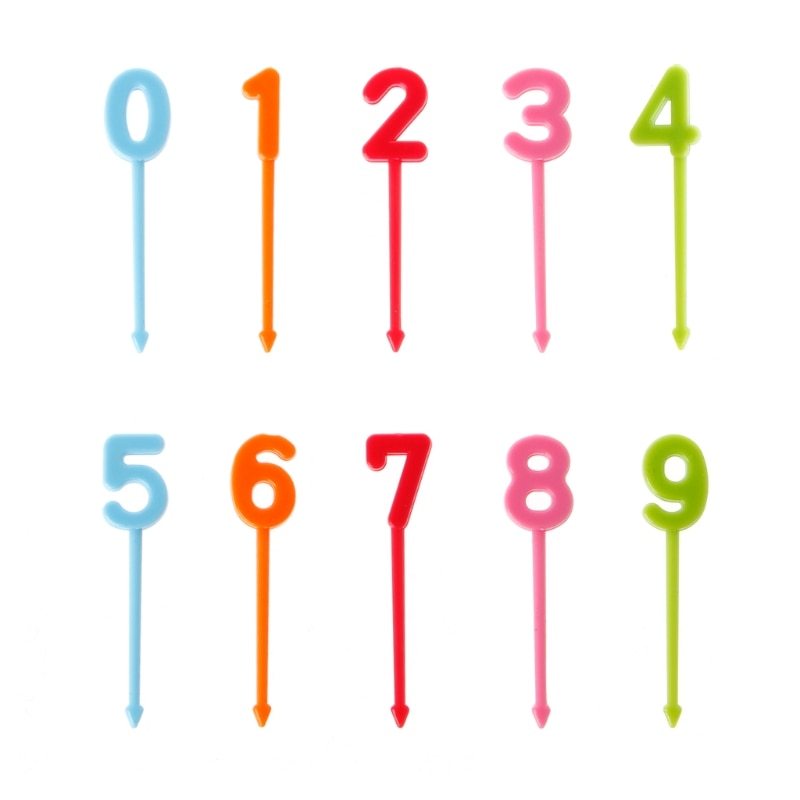 Mini Tenedor de fruta de granja de animales marinos para niños, palillo de dientes de dibujos animados, decoración de , 6/10 unids/paquete