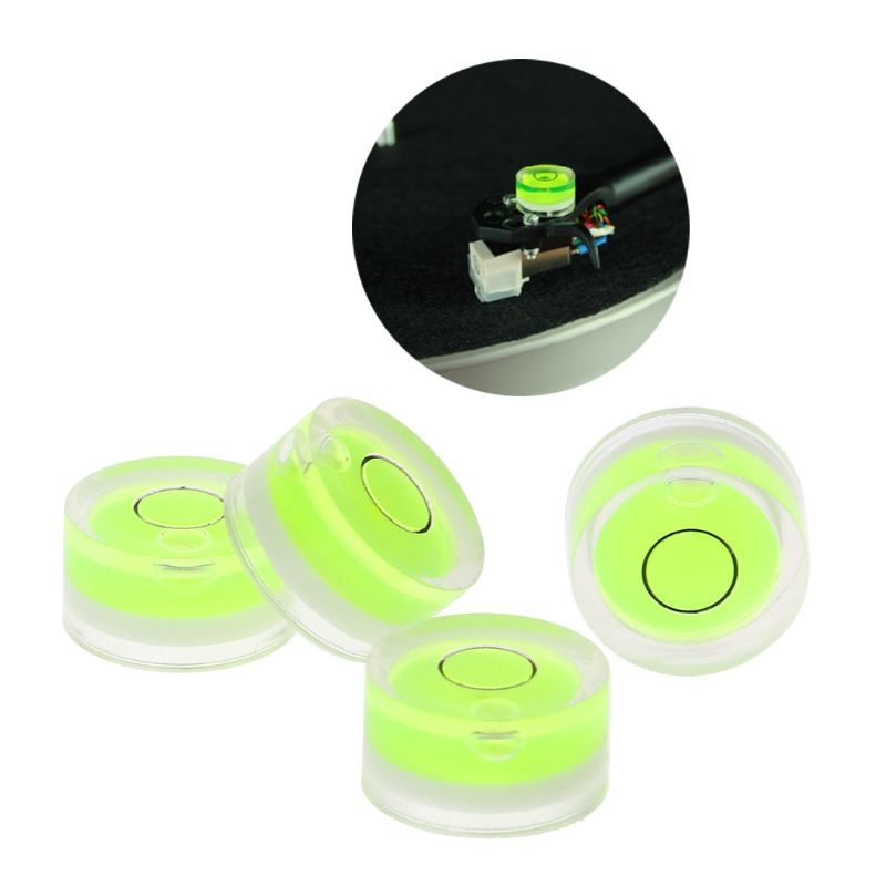 Nivelador portátil 4 pçs/saco 12x6mm, ajustável, em vinil, bolha de grau, conjunto de tonéis agulha de cartucho phono