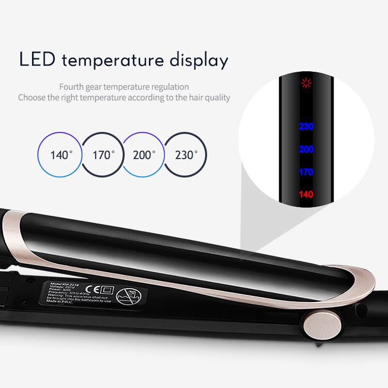 Kemei 2 in 1 Haarglätter und Curler Elektrische Haar Eisen Keramik Twistline Multifunktionale 110-240v Infrarot Crimper 2219