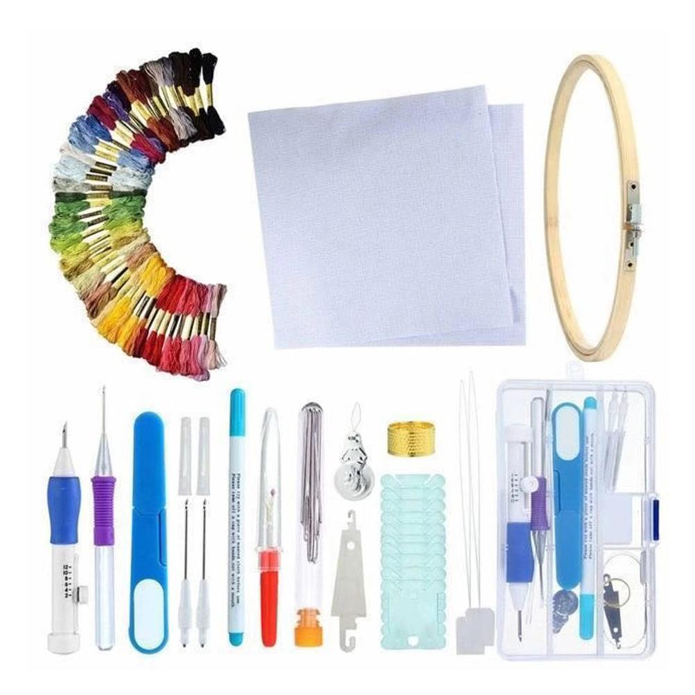 Universal 83PCS DIY Embroidery Tools Kit Embroidery Patterns Needle Pen Set Craft Tools Kit For Embroidery
