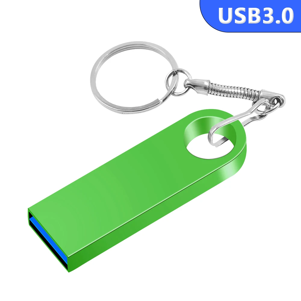 Metalen Sleutelhanger USB 3.0 Flash Drive Metalen Pen Drive 128GB 64GB 32GB 16GB 8GB Pendrive Waterdicht Geheugen Usb Stick hoge snelheid: Paars / 128 GB