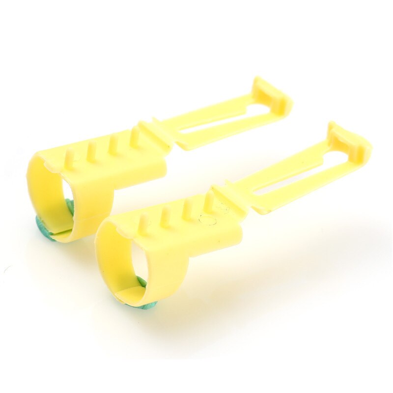 1pc plast fingerbøl syring trådkutter finger blad nål broderi trådbryter sytilbehør tilfeldig 4 x 2.5cm: Tilfeldig 10 stk