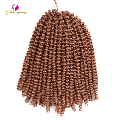 8inch Spring Twist Crochet Braids Synthetic Braiding Hair Crochet Hair Extensions 30 strands/pack Golden Beauty: #30