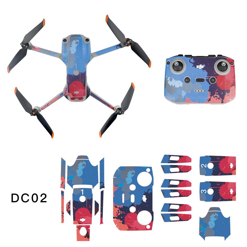 Dji Air 2S Sticker Waterdicht Dji Drone Air 2S Krasvast Pvc Sticker Beschermende Film Drone Kleur Sticker: DC02