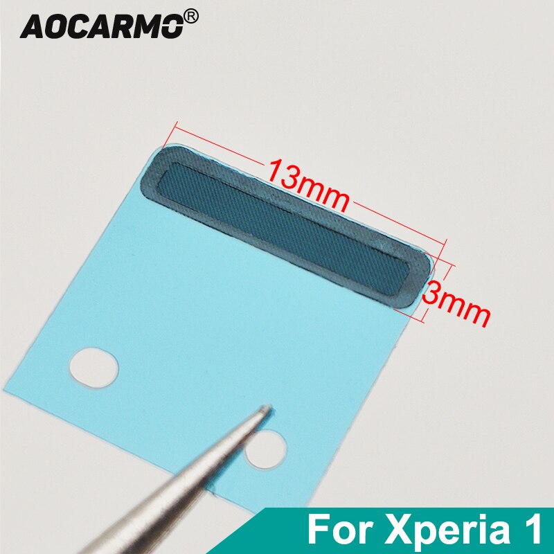 Aocarmo For SONY Xperia 1 / XZ4 X1 J8110 J9110 SOV40 SO-03L Top Dust Mesh Ear Speaker Earpiece Grid With Waterproof Adhesive