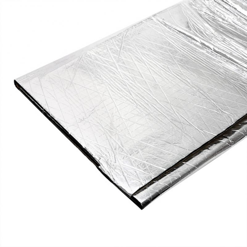 Protector de calor para coche con aislamiento acústico esterilla adhesiva de papel de aluminio aislamiento térmico de algodón accesorios para coche
