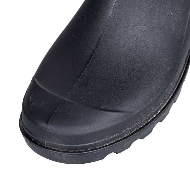 Rainboots Good PVC Rubber low Heels Non-slip Men Rain Boots Mid-calf Male water shoes Waterproof work Water Shoes botas8