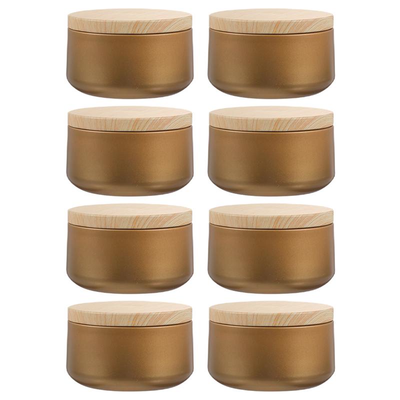 8 stücke Kerze Dosen Runde Kerze Gläser Kerze Behälter Weißblech Kerze, Der Gläser: Gold