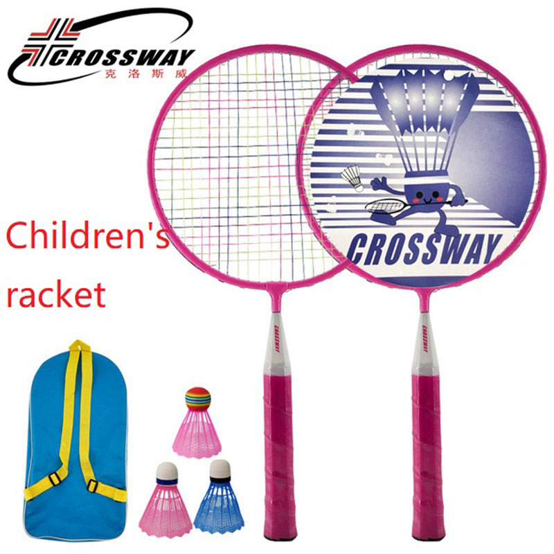 2Pcs Kids Professionele Badminton Rackets Set Kinderen Dubbele Badminton Racket Titanium Legering Lichtste Spelen Badminton Wholesa