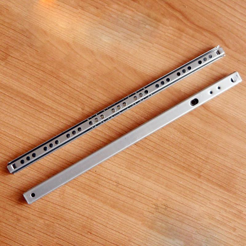1 pari laatikkoa teräksinen kuulakisko liukulaatikko liukupalloohjain kaksi osaa 17mm leveä teräksinen taitettava huonekalujen varusteet  #03
