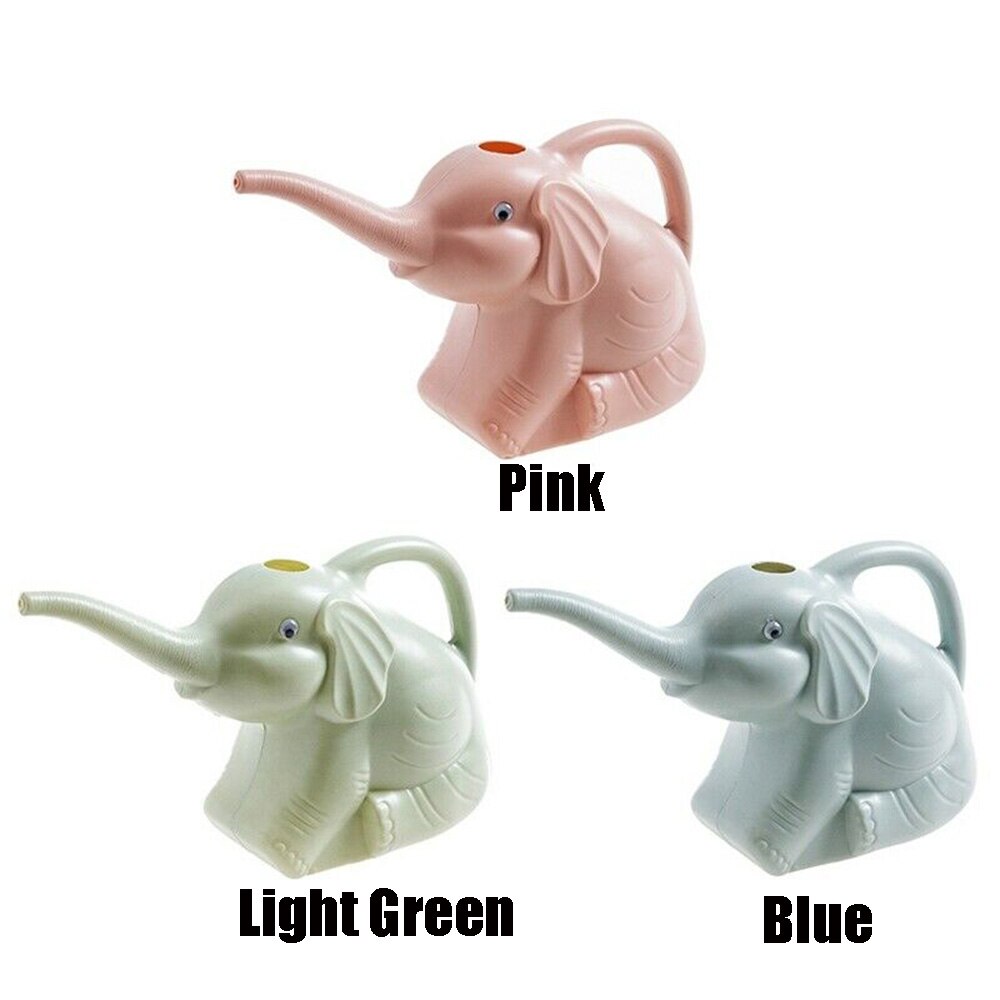 Sød elefant form vandkande mini plastik planter sprinkler bærbart vanding udstyr havearbejde forsyninger