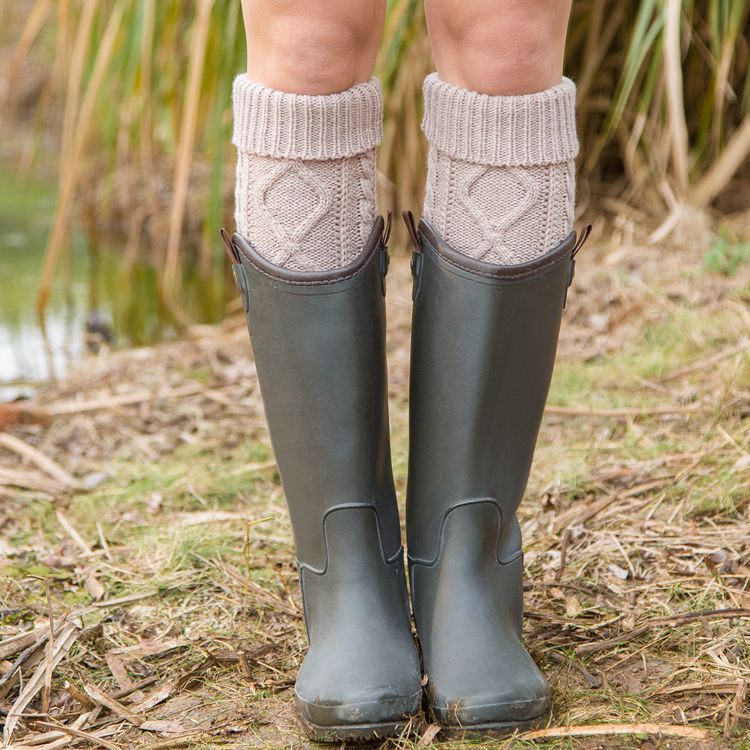 Tykke benvarmer kvinder støvler tilbehør strikket argyle mønster lange sokker over knæhøjde varme 7 farver hæklet