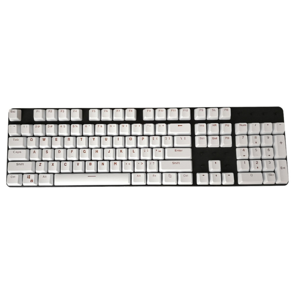 104Pcs/Set PBT Universal Backlit Key Cap Keycaps For Cherry Mechanical Keyboard Computer Peripherals For Cherry/Kailh/Gateron: white