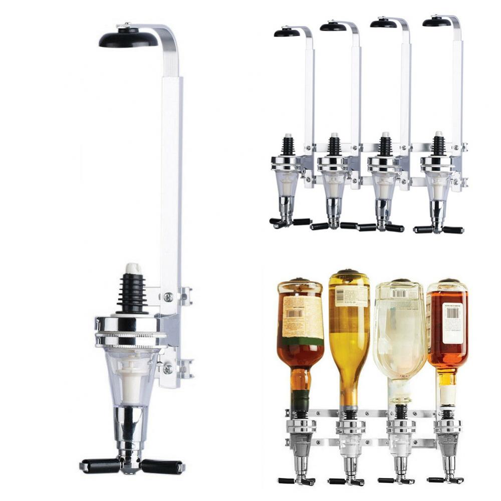 Wine Dispenser 25/30/45ml Wall Mounted Stand 4 Bottle Beer Home Bar Pourer Rack