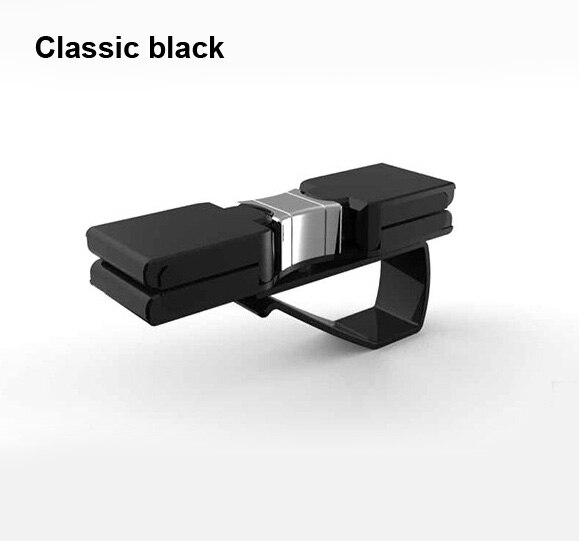 Moda cristal carro óculos de sol viseira clipe titular feminino diamante strass carro prendedor clipe de cartão titular do bilhete clipe: Classic black