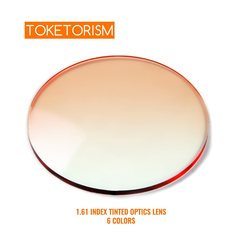 Toketorism Anti Reflective Prescription Lenses Anti UV Gradient Tint Lens for Glasses Frame and Trimming Rimless Sunglass