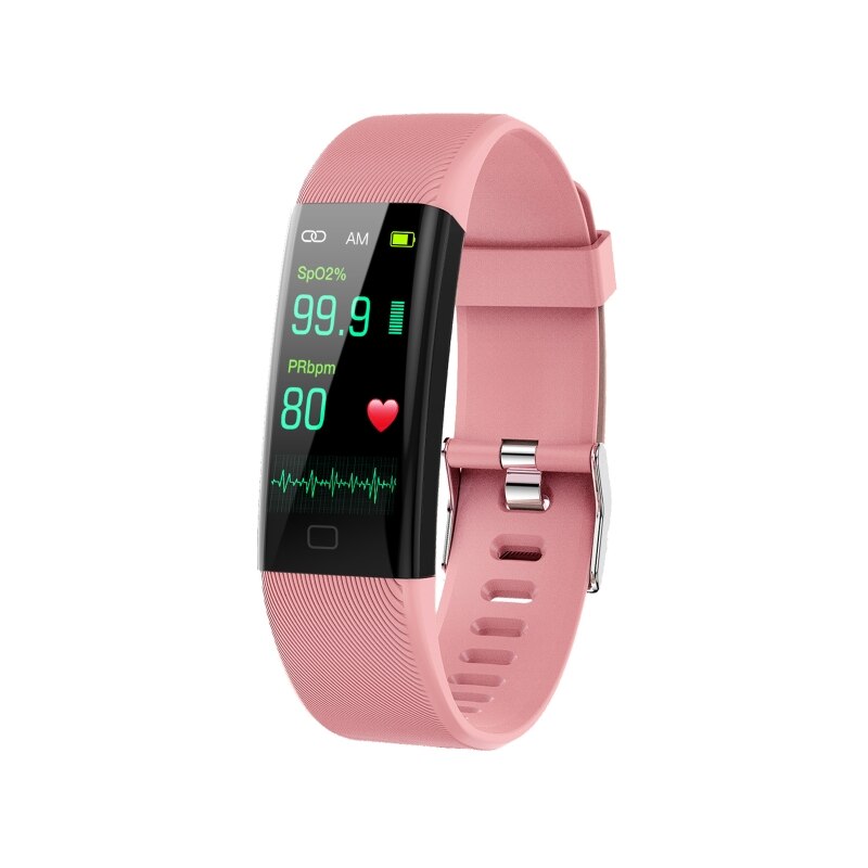 F07t smarte armbänder, Fitness-Tracker, gesundheits-Tracker mit herzfrequenz- und blutdruckmessung für erwachsene: Rosa