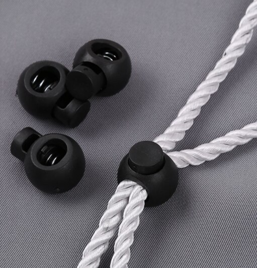 10Pc US Stock Spring Loaded Toggle Elastic Drawstring Rope Cord Locks Luggage Lanyard Clip Ends Stopper Sliding Fastener Buttons