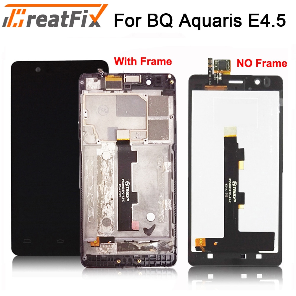 100% Tested LCD Screen For BQ Aquaris E4.5 LCD Display +Touch Screen Assembly LCD Digitizer With Frame+Free Tools